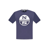 North Sails Blue Cotton Men T-Shirt -   -  North Sails.